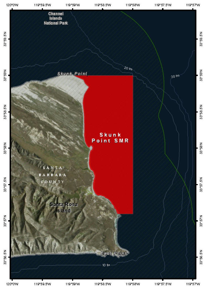 Map of Skunk Point State Marine Reserve - click to enlarge in new tab